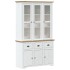 Aparador alto BODO madera pino blanco marrón 115,5x43x200,5