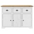 Aparador alto BODO madera pino blanco marrón 115,5x43x200,5