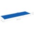 Tumbona doble y cojines azul royal madera pino