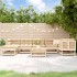 Juego de muebles de jardín 8 piezas madera maciza de