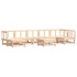 Juego de muebles de jardín 8 piezas madera maciza de