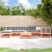 Juego de muebles de jardín 8 pzas madera maciza abeto Douglas