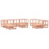 Juego de muebles de jardín 11 pzas madera maciza abeto