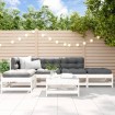 Juego de muebles de jardín 6 piezas madera maciza pino blanco