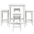 Set de mesa y taburetes altos jardín 5 pzas madera pino