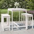 Set de mesa y taburetes altos jardín 5 pzas madera pino