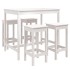 Set de mesa y taburetes altos jardín 5 pzas madera pino