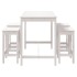 Set de mesa y taburetes altos jardín 5 pzas madera pino