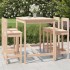Mesa y taburetes altos jardín 5 piezas madera maciza de