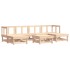 Juego de muebles de jardín 7 piezas madera maciza de