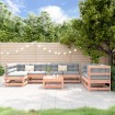 Juego de muebles de jardín 8 pzas madera maciza abeto Douglas