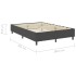 Estructura de cama Box Spring sin colchón tela gris 180x200