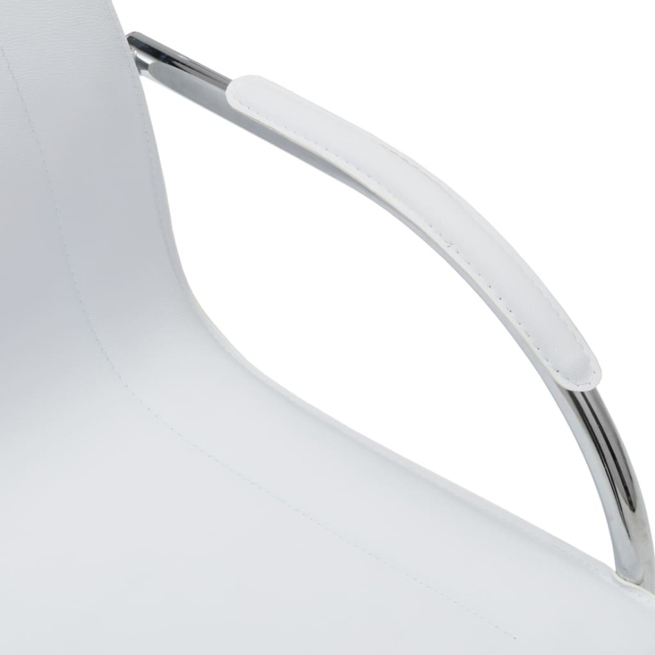 Silla de oficina voladiza de cuero sintético