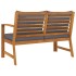 Banco de jardín madera de acacia y cojines gris oscuro 114,5