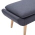Reposapiés tapizado de tela 73x43x42 cm gris