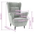 Sillón de terciopelo gris