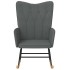 Silla mecedora de tela gris