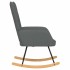 Silla mecedora de tela gris