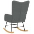 Silla mecedora de tela gris
