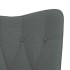 Silla mecedora de tela gris