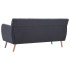 Sofá de 3 plazas tapizado de tela gris oscuro 172x70x82