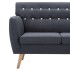 Sofá de 3 plazas tapizado de tela gris oscuro 172x70x82