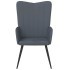Sillón de relax de terciopelo gris