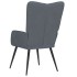 Sillón de relax de terciopelo gris