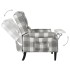 Sillón reclinable de tela blanco y