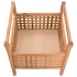 Banco de almacenamiento de madera maciza de nogal 49x48x49