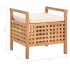 Banco de almacenamiento de madera maciza de nogal 49x48x49