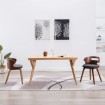 Sillas de comedor 2 unidades madera curvada y tela gris oscuro