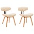 Sillas de comedor 2 uds madera curvada y cuero sintético