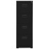 Armario archivador de acero negro 46x62x133
