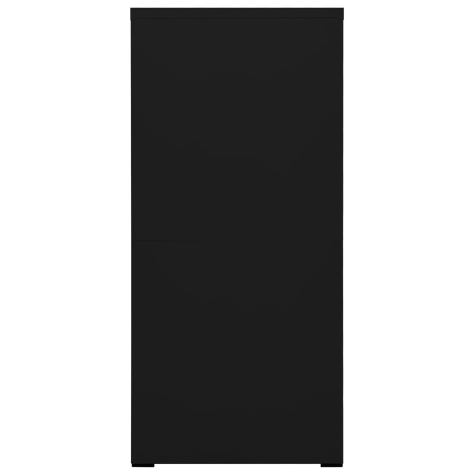 Armario archivador de acero negro 46x62x133