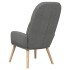 Sillón de relax de tela gris