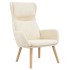 Sillón de relax de terciopelo blanco