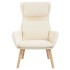 Sillón de relax de terciopelo blanco