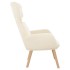 Sillón de relax de terciopelo blanco