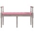 Banco de terciopelo rosa 110x40x70