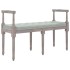 Banco de terciopelo gris claro 110x40x70