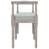 Banco de terciopelo gris claro 110x40x70