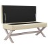 Taburete con almacenaje lino 110x45x49