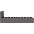Cama canapé hidráulica con LED cuero sintético gris 100x200