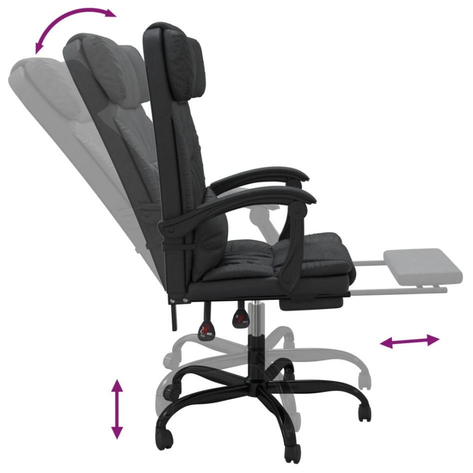 Silla de oficina reclinable cuero sintético
