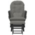 Sillón de lactancia con taburete tela gris