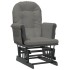 Sillón de lactancia con taburete tela gris