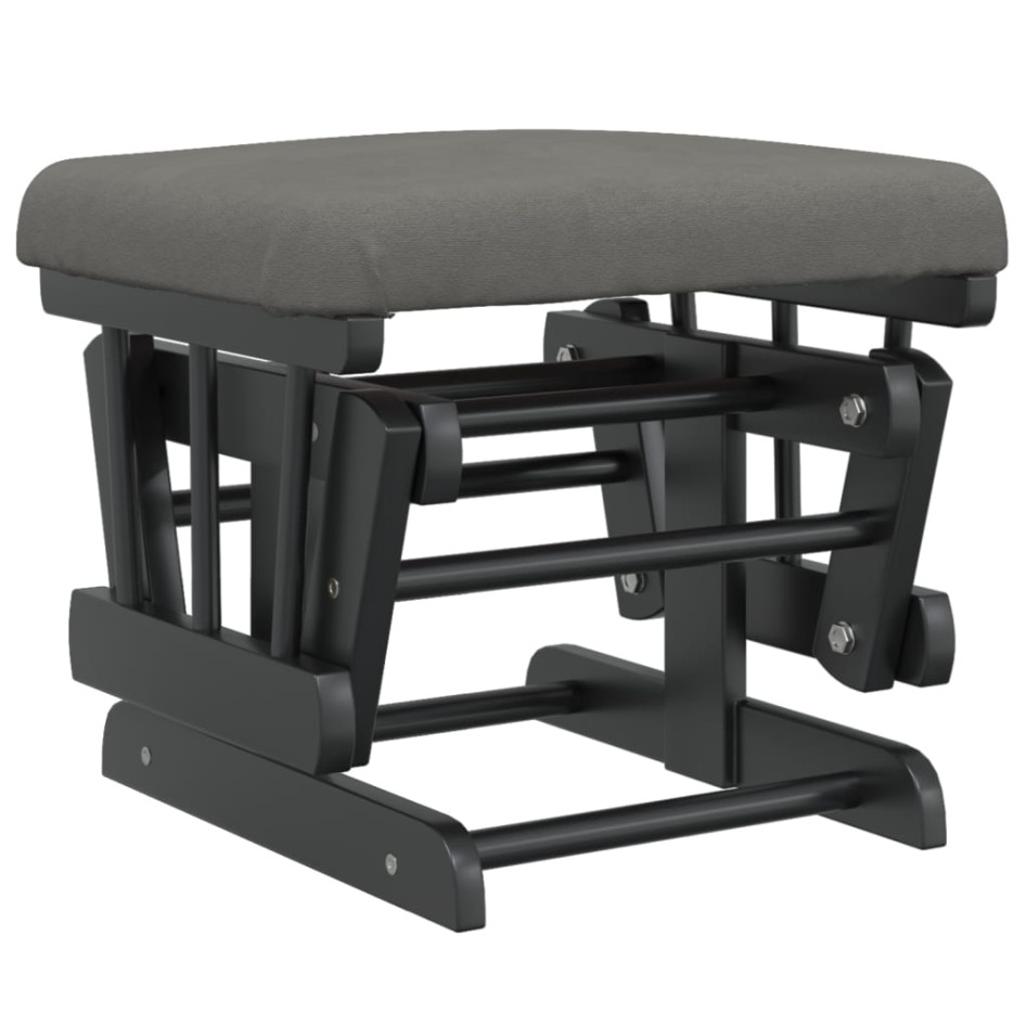 Sillón de lactancia con taburete tela gris