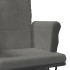 Sillón de lactancia con taburete tela gris