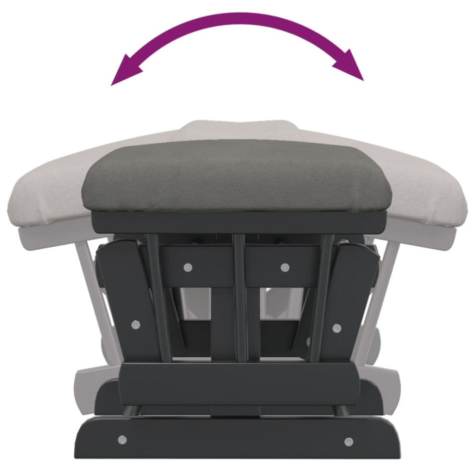 Sillón de lactancia con taburete tela gris